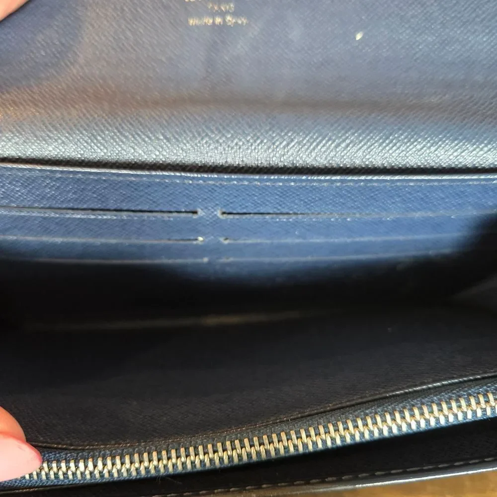Authentic Louis Vuitton Blue Epi Long Wallet